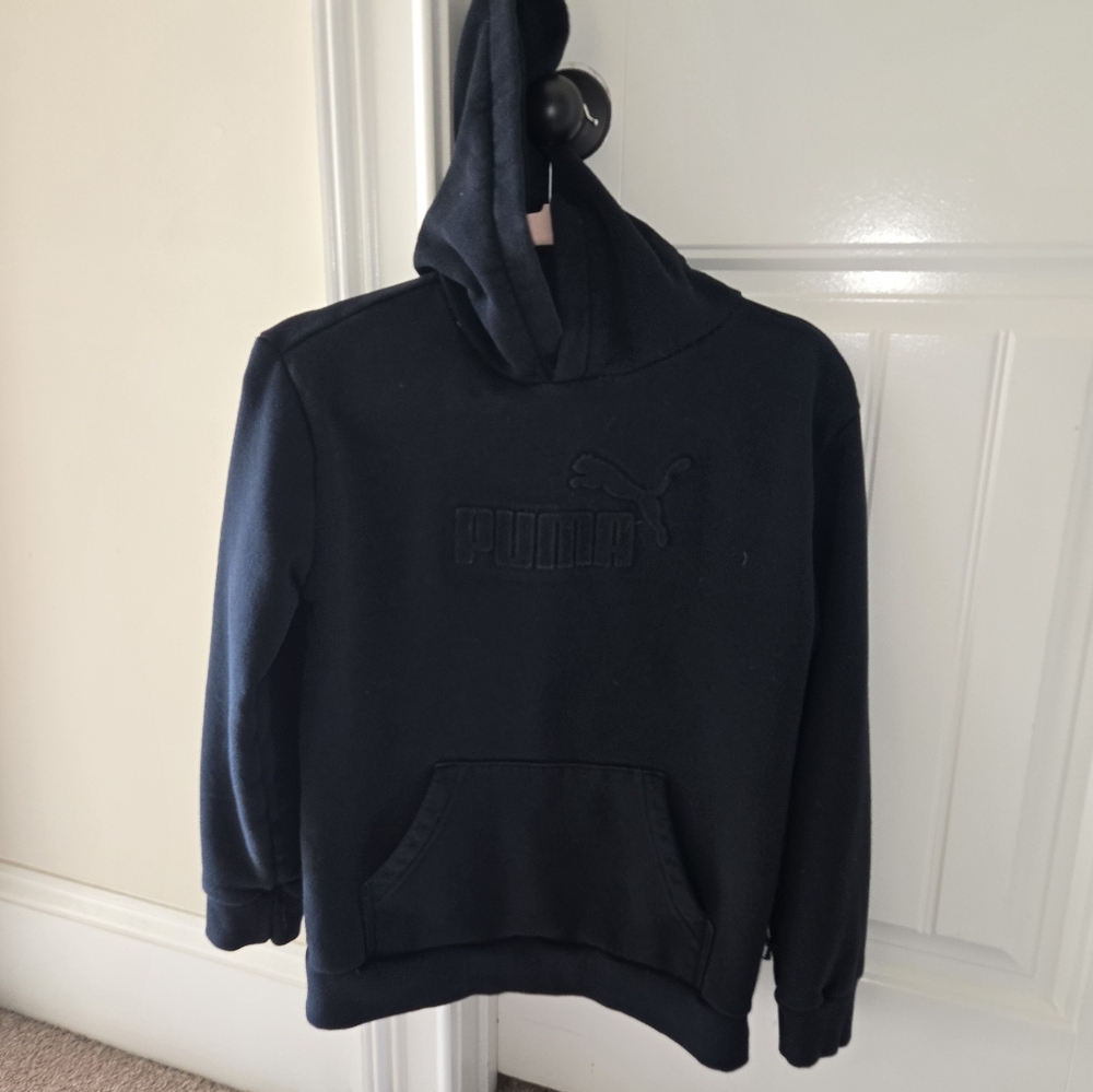 🌟PUMA BLACK HOODIE SWEATER SIZE Large 14/16 - Picture 2 of 5